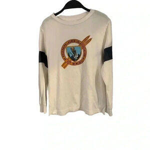 POLO RALPH LAUREN BOYS LONG SLEEVE SKI WHITE T SHIRT Size 7